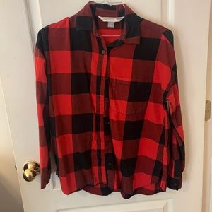 Old Navy Red and Black flannel Size M